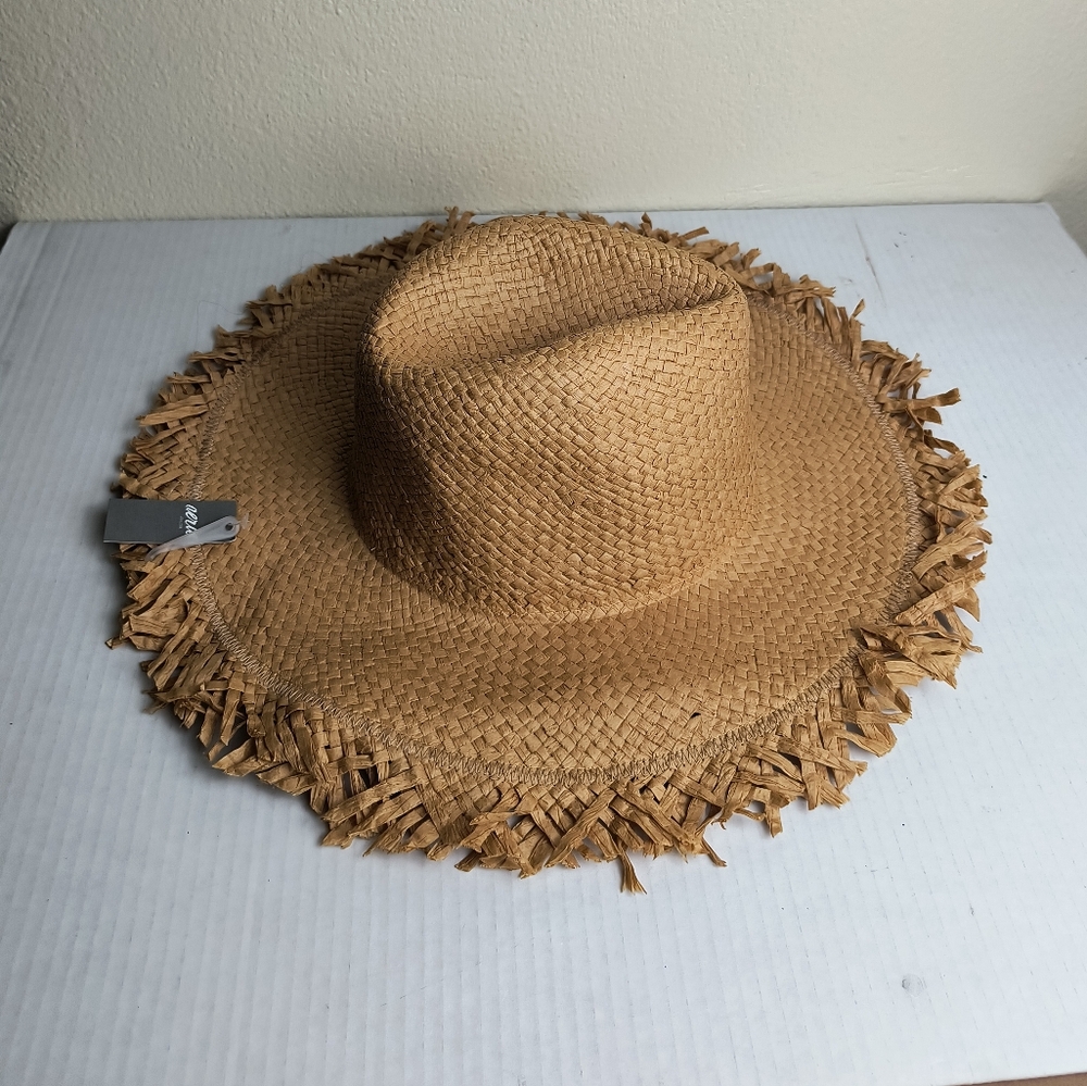 Aerie Tan Straw Hat Beach Vacation Festival
